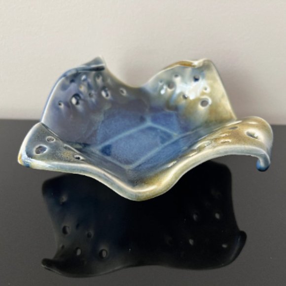 Art Deco Studio Pottery Trinket Tray | Jewelry | Clay | Handmade | Bowl - Picture 3 of 4